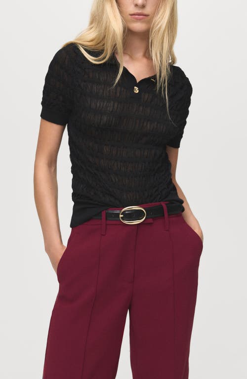 Mango Seamed Straight Leg Pants In Multi