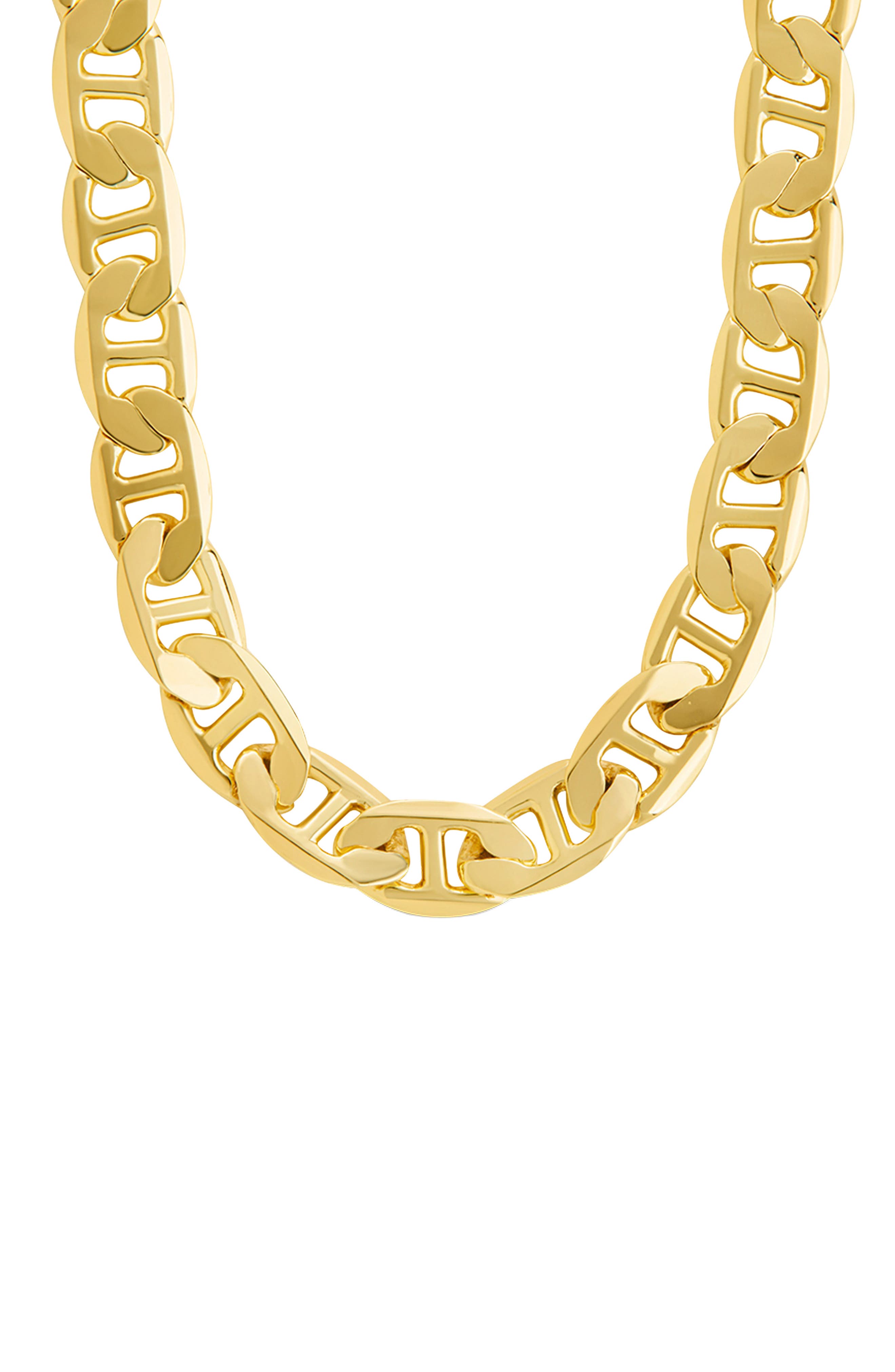 Sterling Forever Inga 14K Gold Plated Mariner Chain Necklace