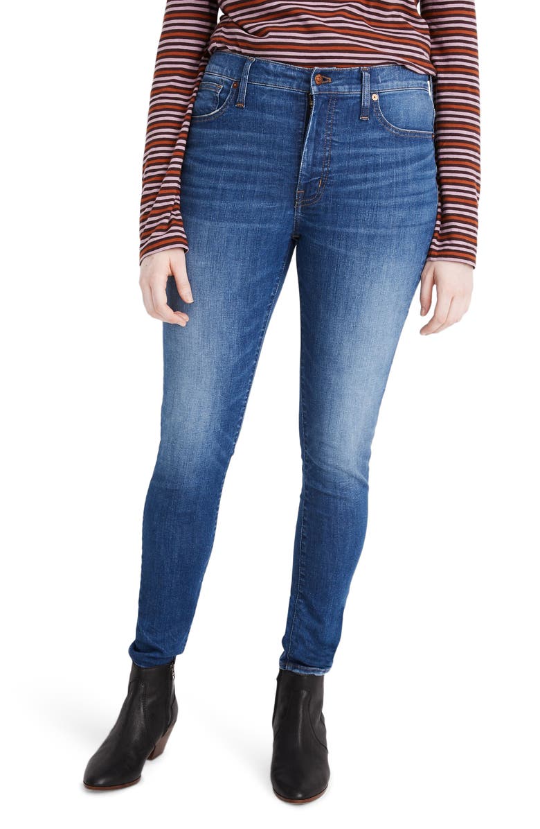 Madewell Mid Rise Skinny Jeans, Alternate, color,