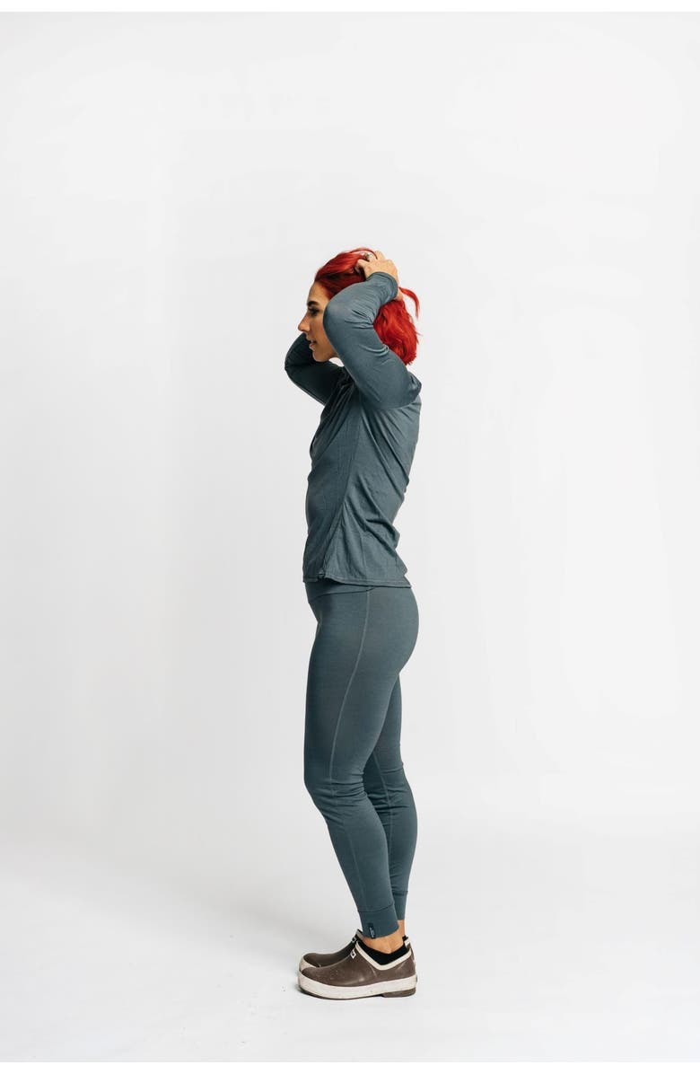 Alpine Fit Merino Wool Isostatic T-Neck Top, Alternate, color, Slate