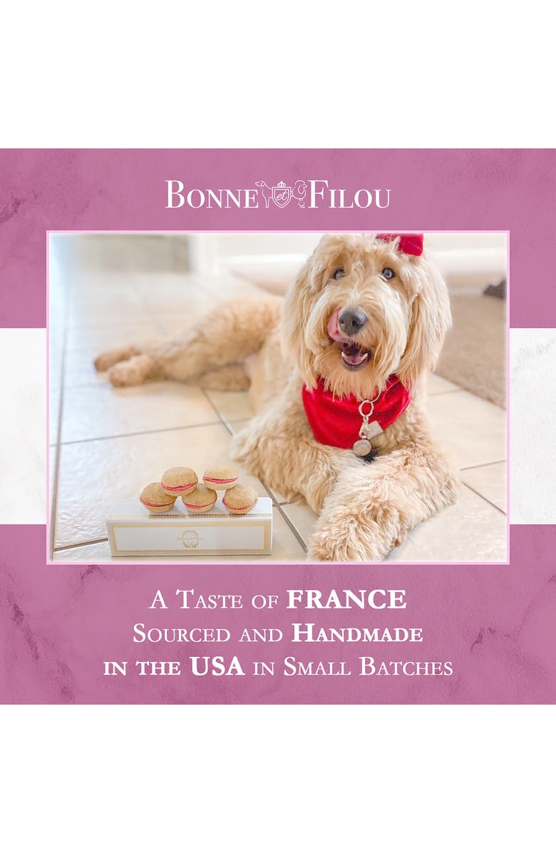 BONNE ET FILOU Rose Macarons Dog Treats, Alternate, color, 