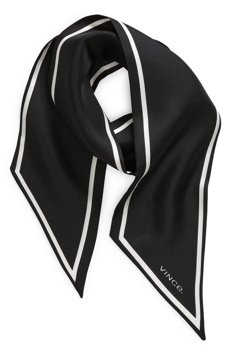 Vince Stripe Silk Scarf, Main, color,