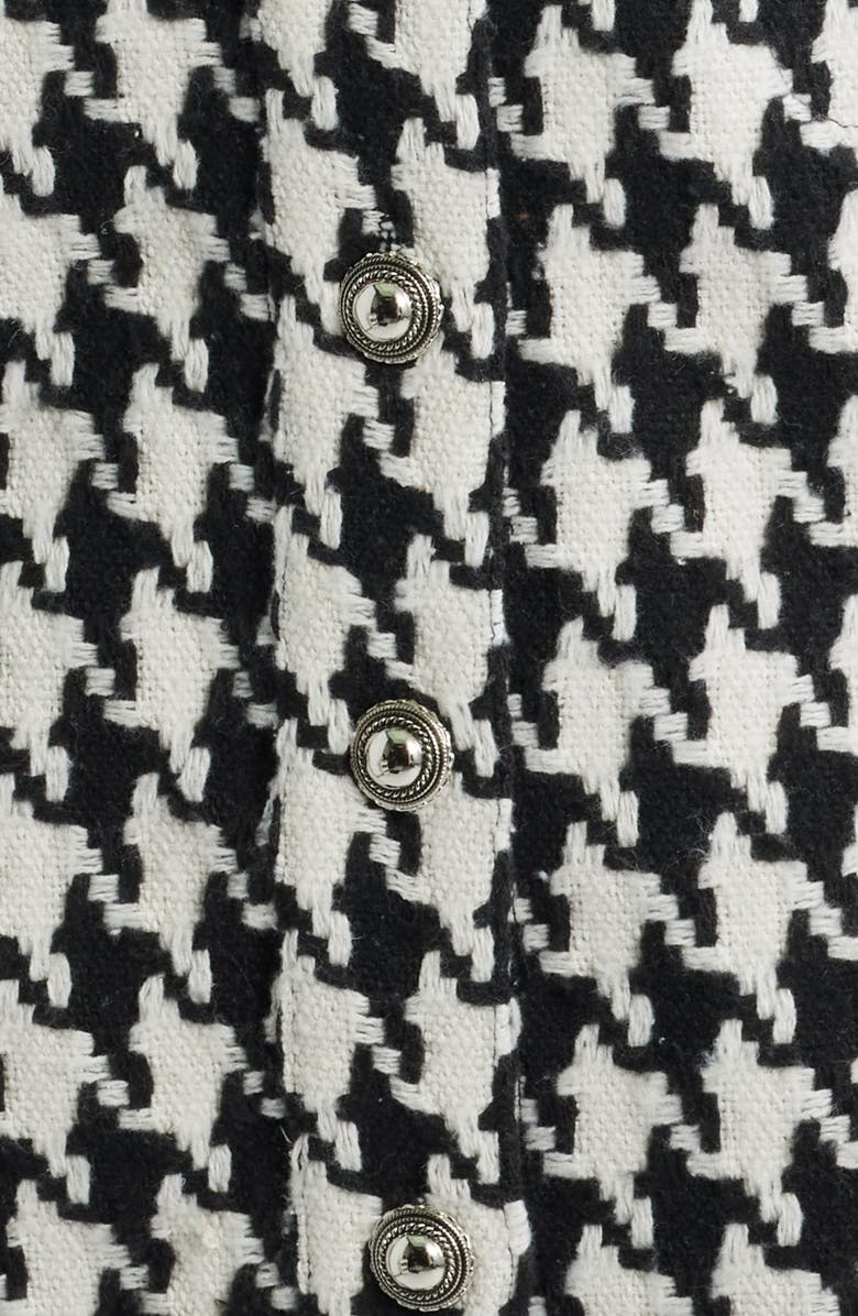 ZOE AND CLAIRE Houndstooth Check Shift Minidress, Alternate, color, Black/ White