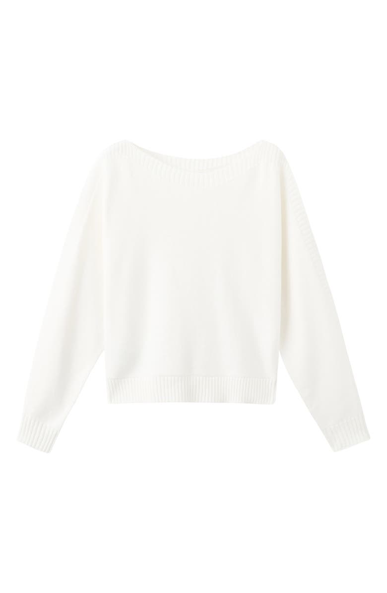 MANGO TEEN Cutout Sweater, Alternate, color, White