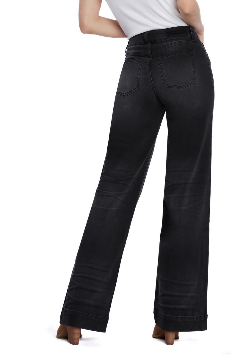 HINT OF BLU Love Wide Leg Jeans, Alternate, color, Black Rain