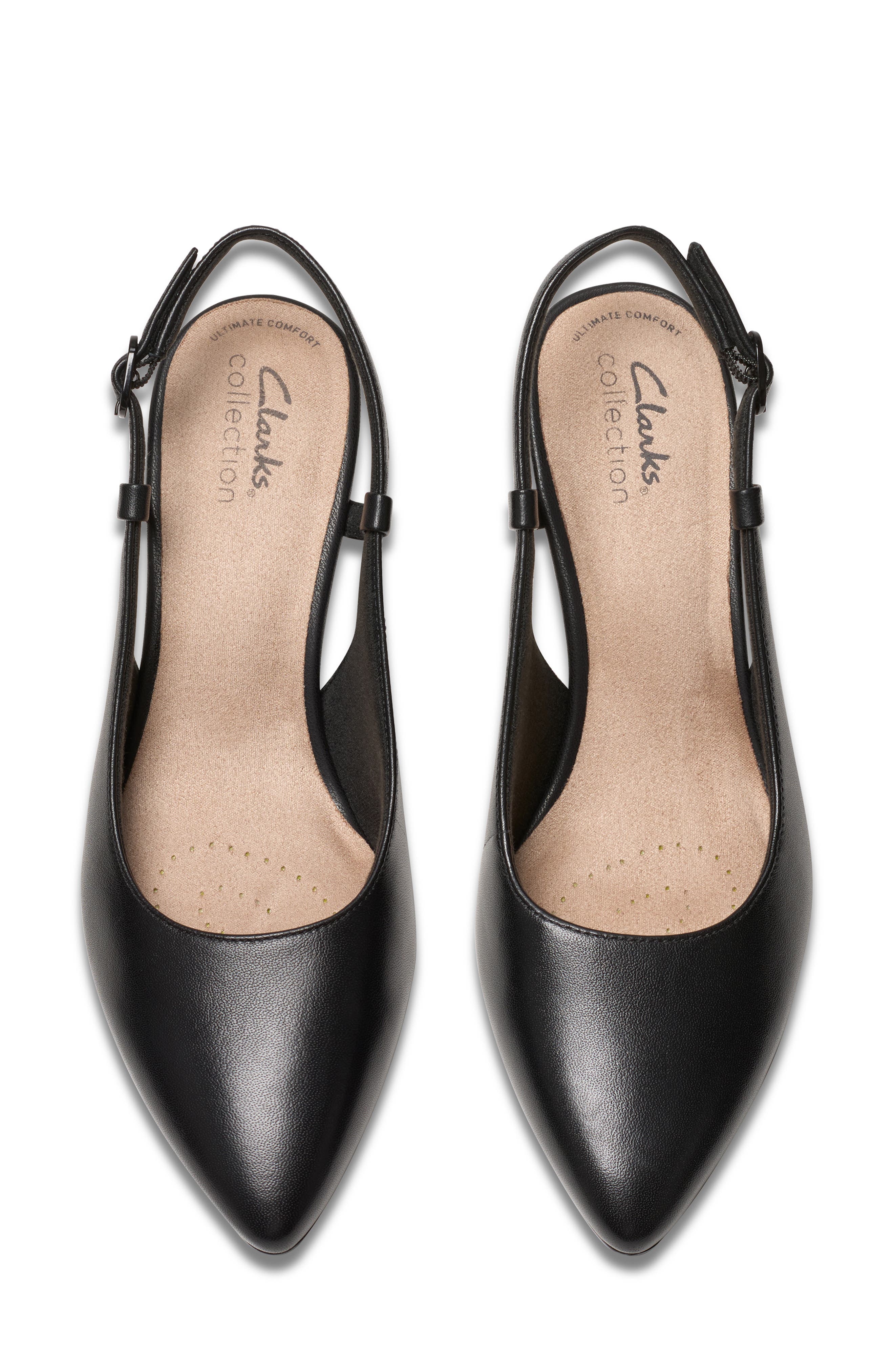 Clarks<sup>®</sup> Kepley Lane Slingback Pump, Alternate, color, Black Leather