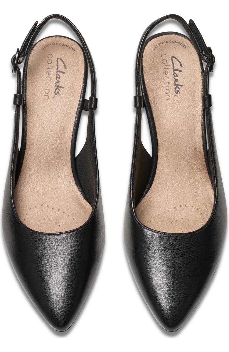 Clarks<sup>®</sup> Kepley Lane Slingback Pump, Alternate, color, Black Leather