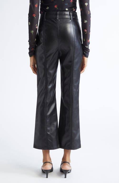Cinq À Sept Cinq A Sept Faux Leather Dorothea High Rise Ankle Jeans In Black In Black
