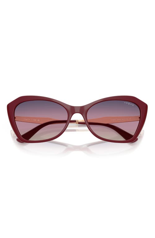 Vogue 56mm Cat Eye Sunglasses In Cherry