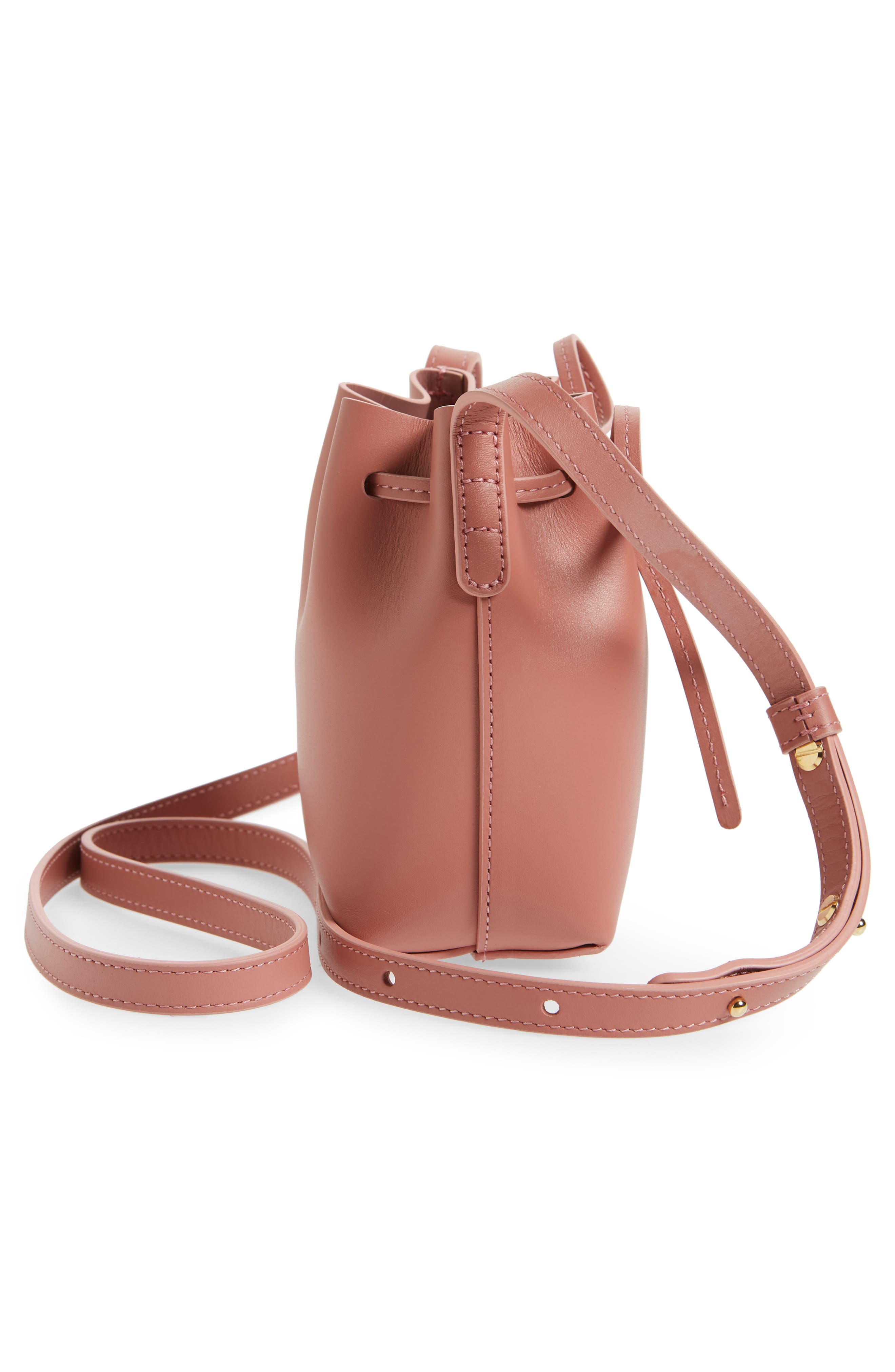 Baby Leather Bucket Bag, Alternate, color, BLUSH