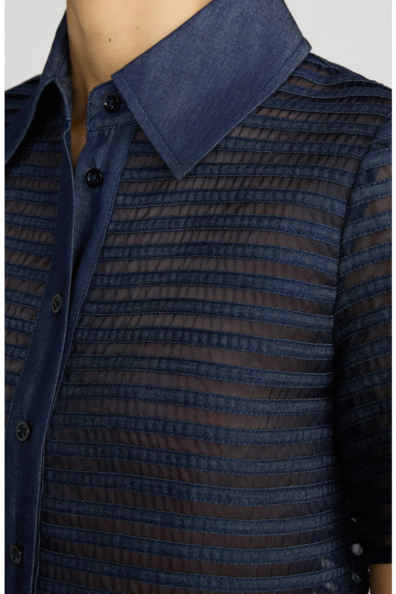 The Denim Lattice Shirt, Alternate, color, SKYLIGHT