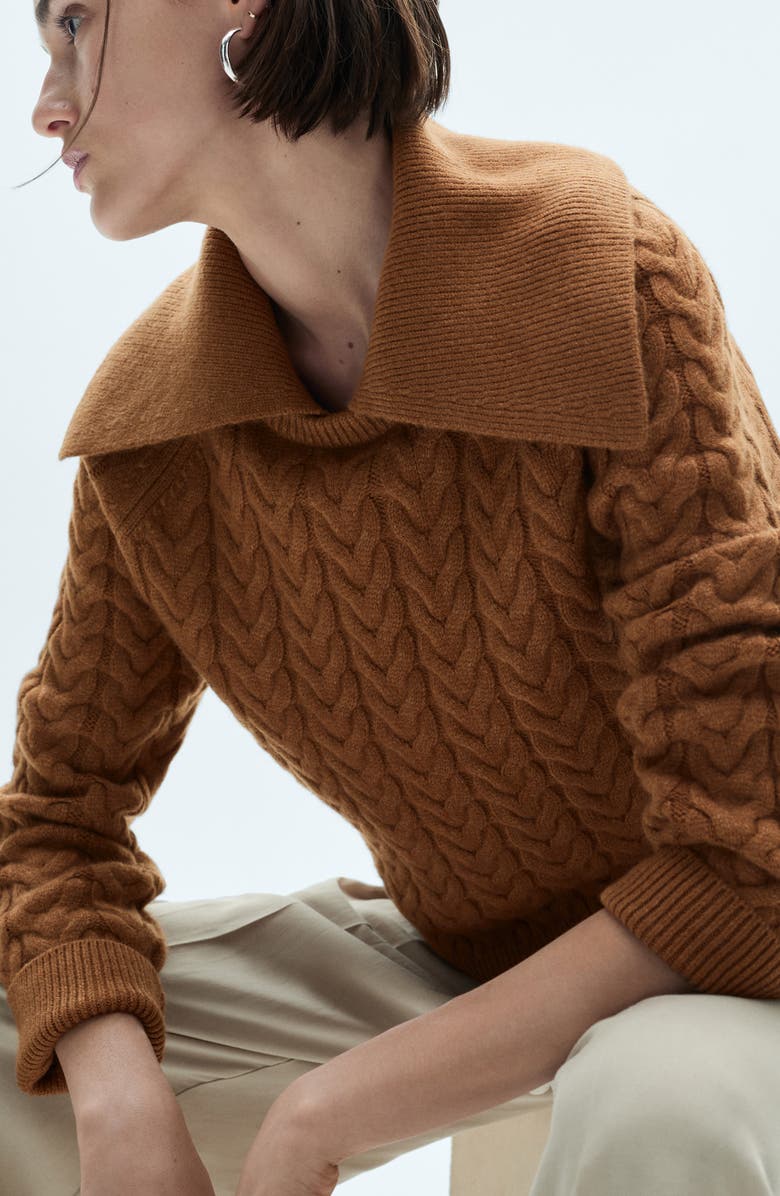 MANGO Collar Sweater, Alternate, color,