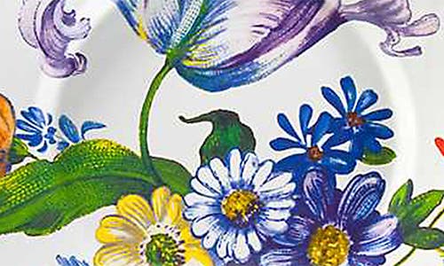 Mackenzie-childs Mackenzie Childs Flower Market Set Of 4 Enameled Steel Dinner Plates In Multi