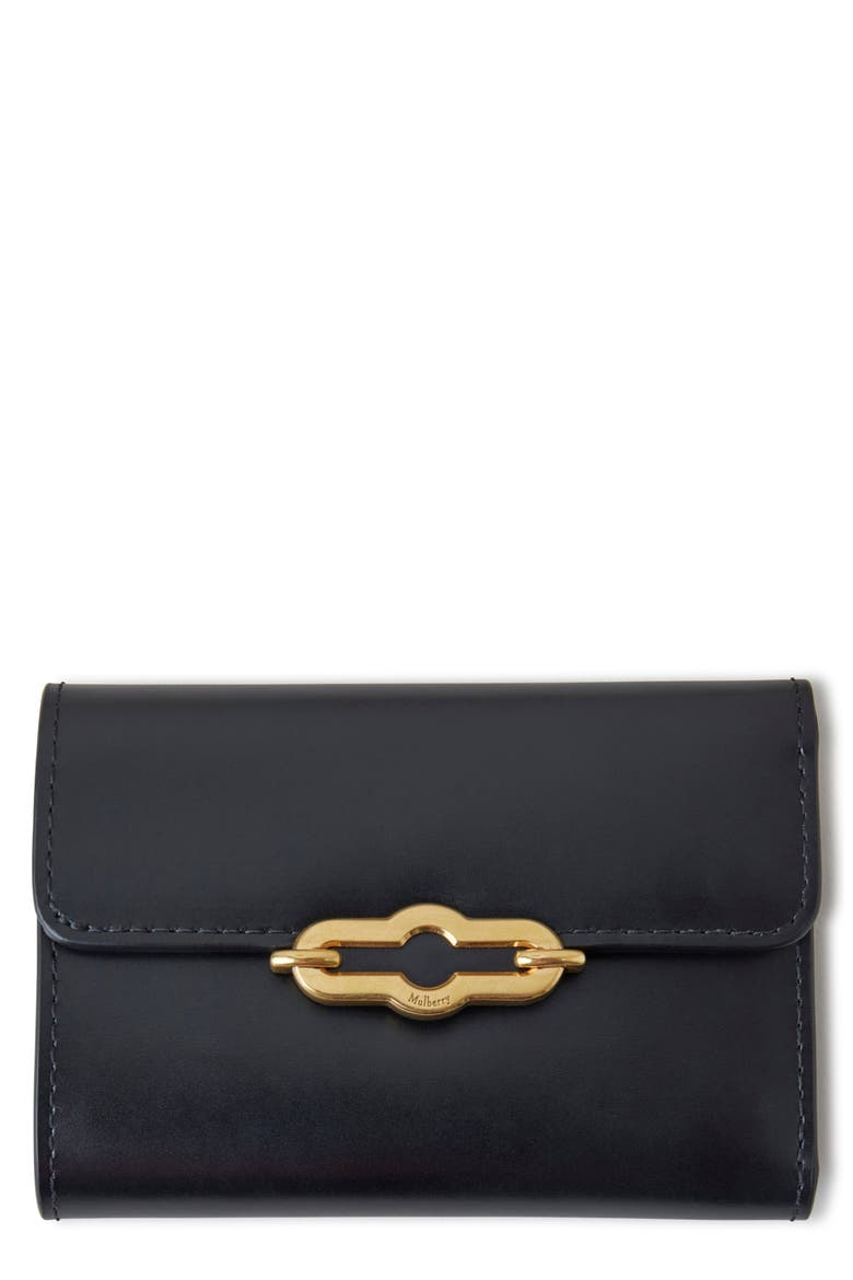 Pimlico Leather Compact Wallet, Main, color, BLACK