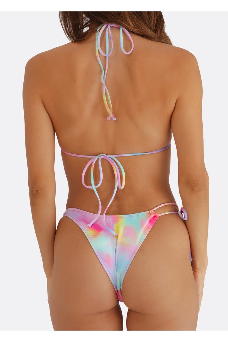 Matrix Wall Street Brief Bikini Bottom, Alternate, color, Caribbean Print