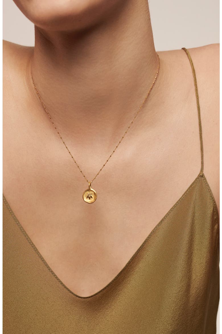 Bee Pendant Charm, Alternate, color, 18K GOLD VERMEIL