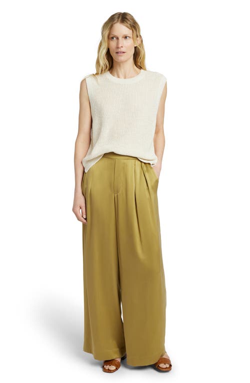 Faherty Miramar Sleeveless Linen Sweater In Summer Sand