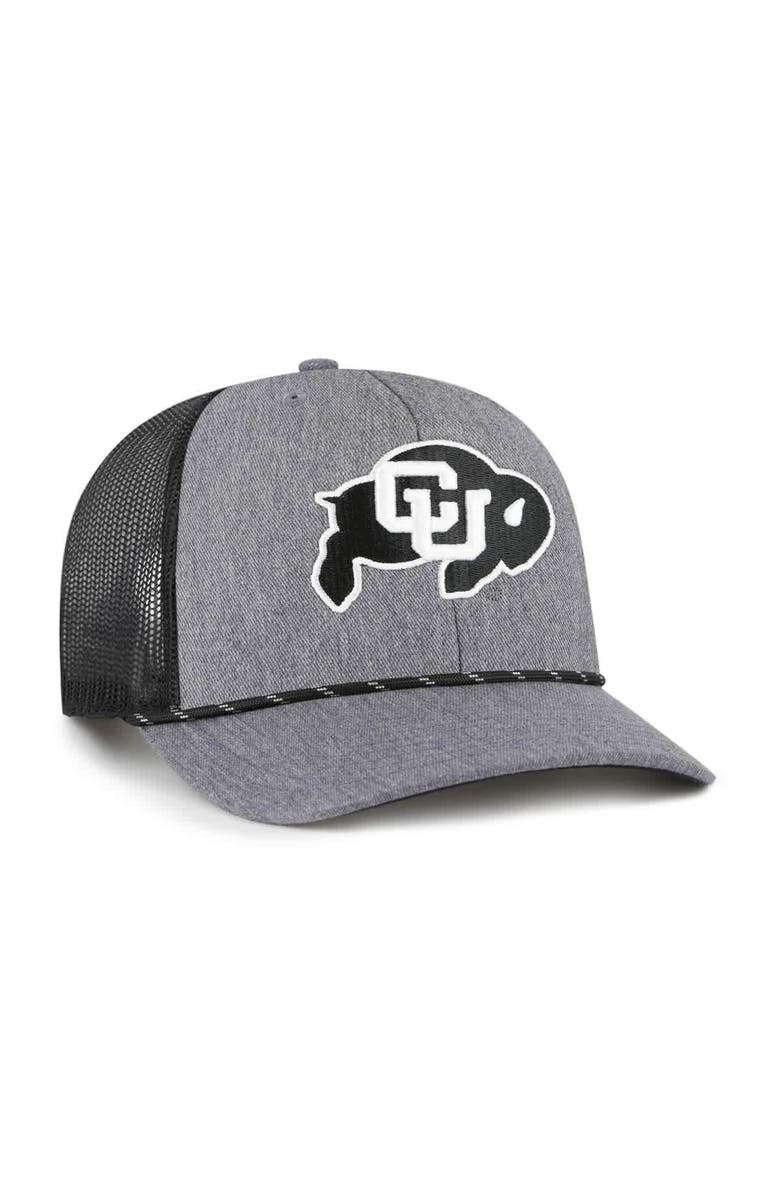 '47 Men's '47  Gray Colorado Buffaloes Carbon Rope Adjustable Hat, Alternate, color, 