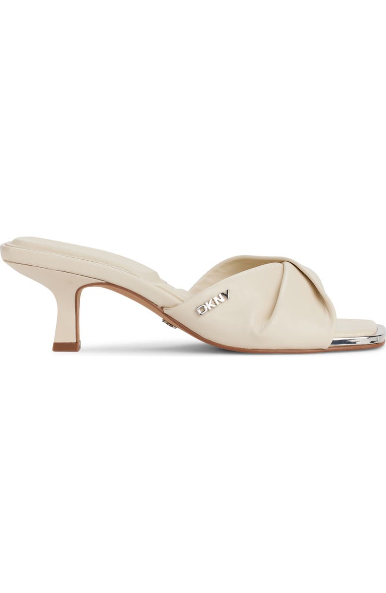DKNY Twist Strap Kitten Heel Sandal, Alternate, color, Bone