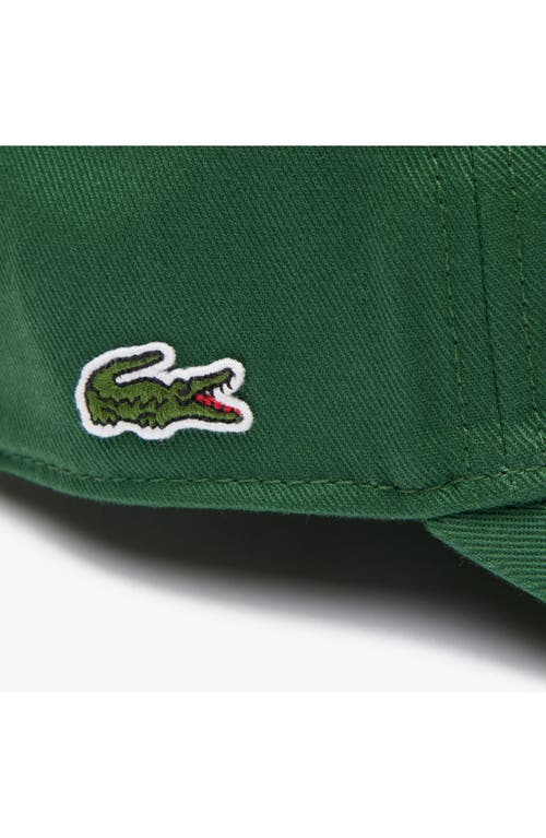 Lacoste Essential Cotton Twill Baseball Cap In Green