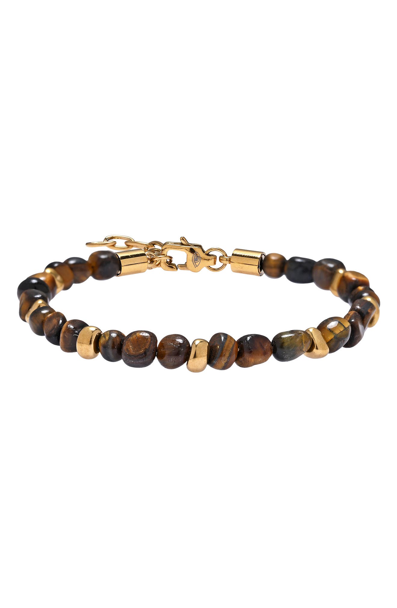 Men's Samuel Tiger's-Eye Beaded Bracelet