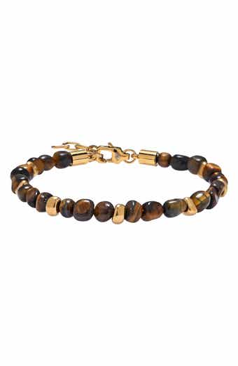Men's Samuel Tiger's-Eye Beaded Bracelet