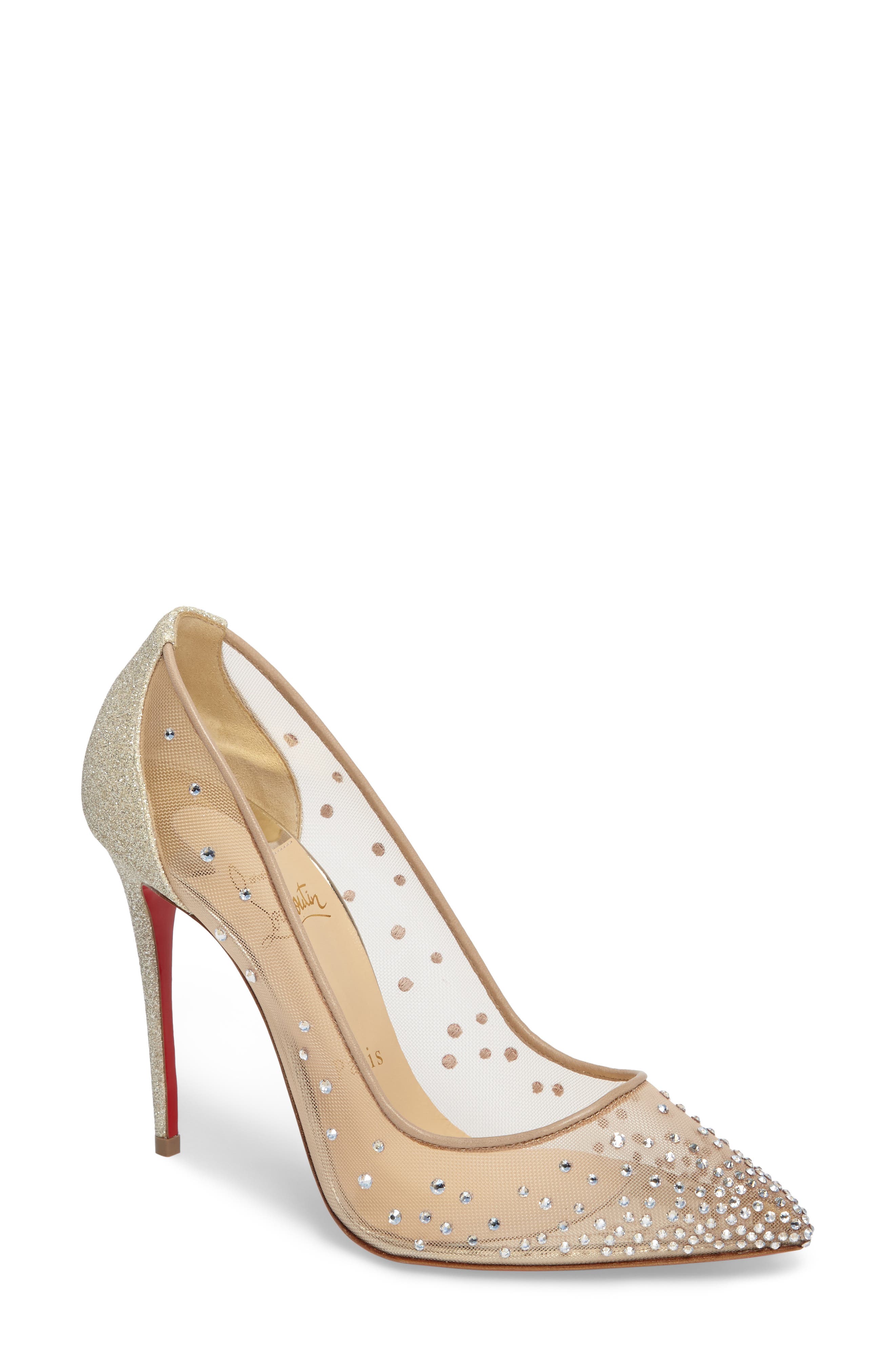 Christian Louboutin Follies Strass Pump, Main, color, 