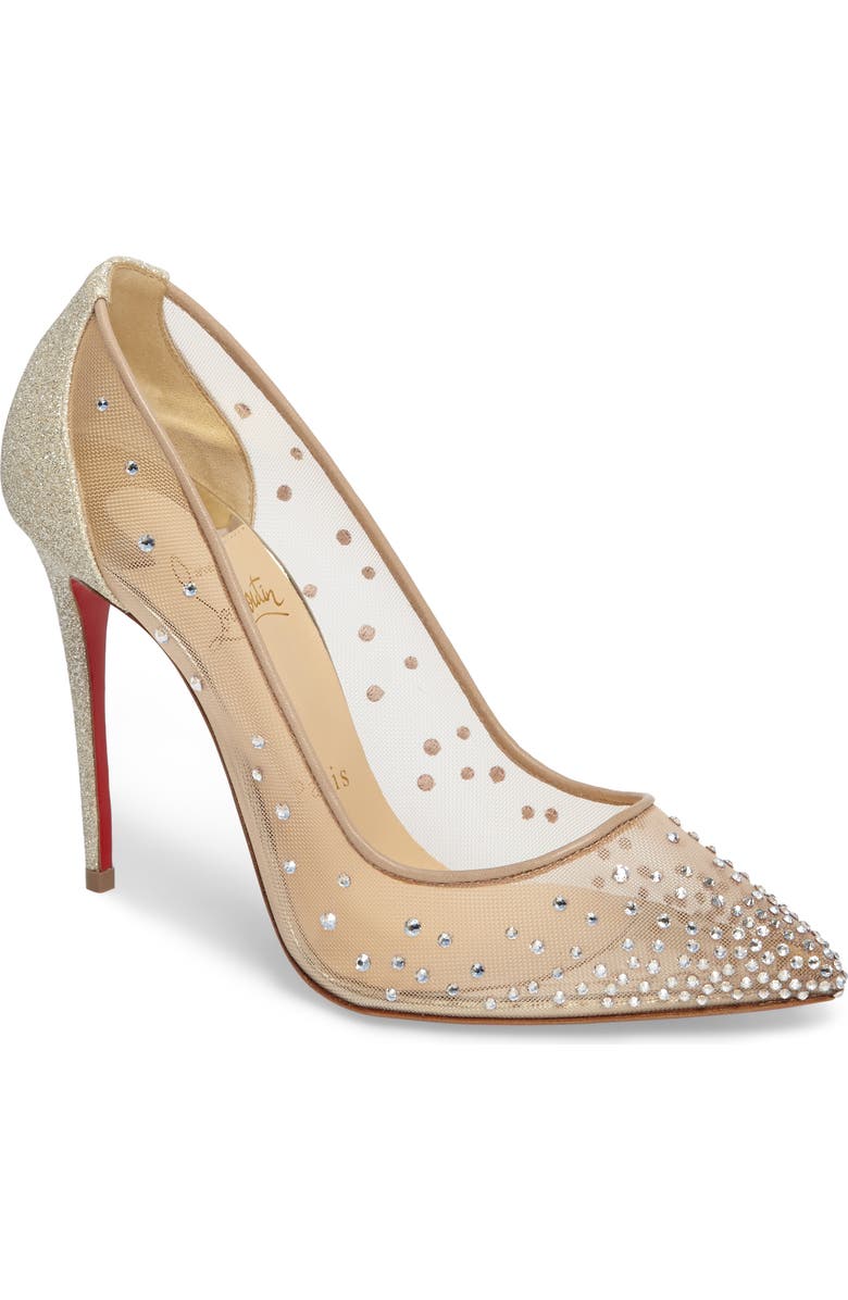 Christian Louboutin Follies Strass Pump, Main, color,