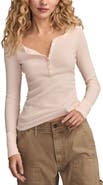 Lucky Brand Lace Trim Henley