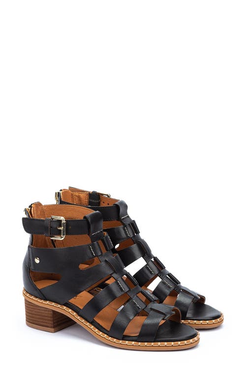 Pikolinos Blanes Cage Sandal In Black
