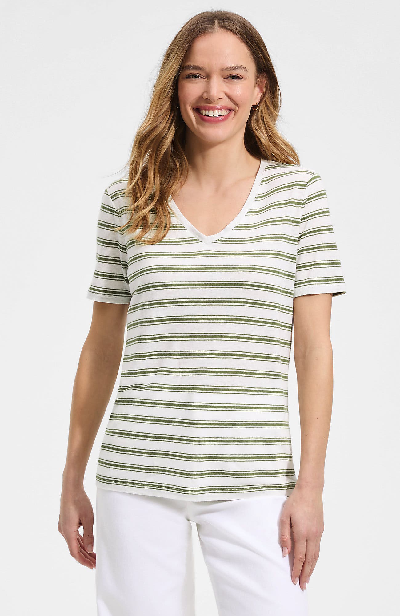 Ivory/Artichoke Rail Stripe