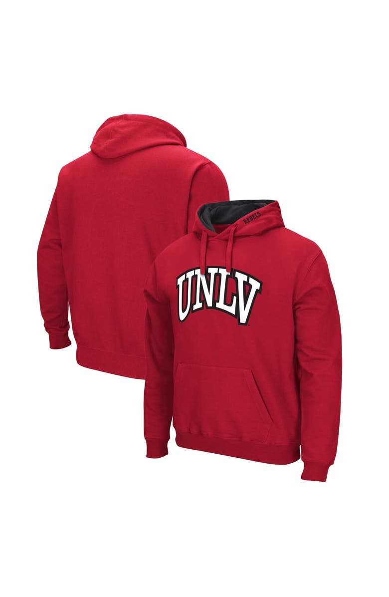 COLOSSEUM Men's Colosseum Red UNLV Rebels Arch and Logo Pullover Hoodie, Alternate, color, 