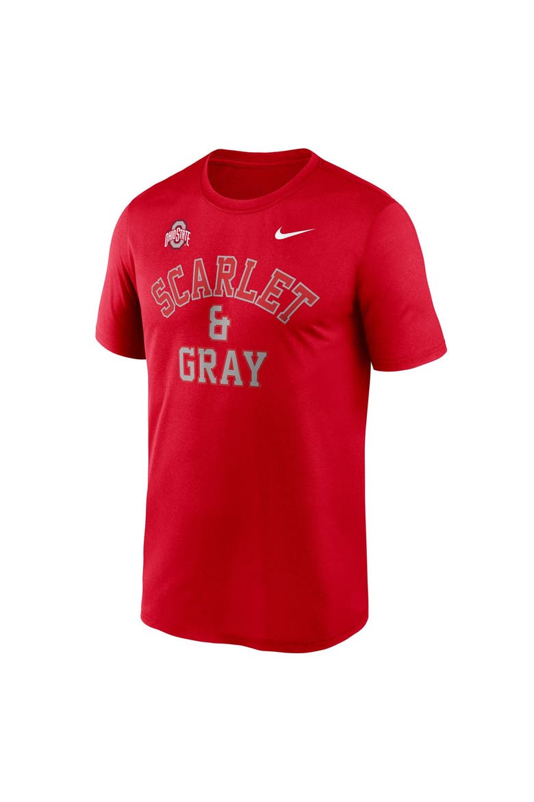 Men's Nike  Scarlet Ohio State Buckeyes Primetime Arch Mantra Legend Dri-FIT T-Shirt, Alternate, color, Scarlet