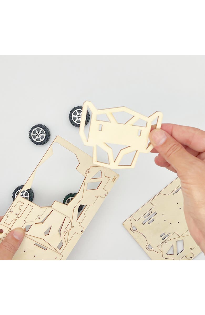 MODBOX DIY Engineering Adventure Kit, Build & 3 Wood Motorized Toy Vehicles, Alternate, color, Multicolored