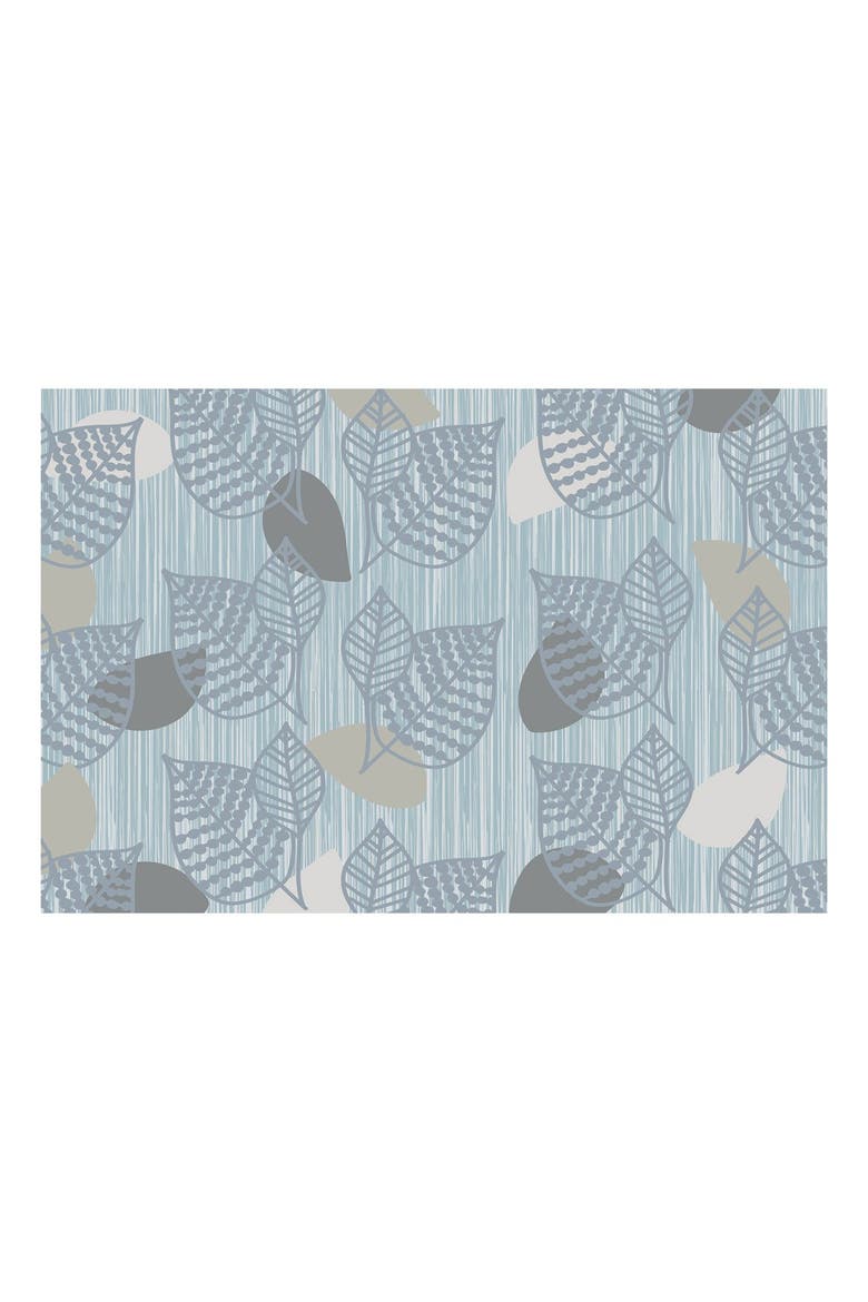 Sense of Place Blue Leaf Carpet - 6' X 9', Main, color, Blue Leaf