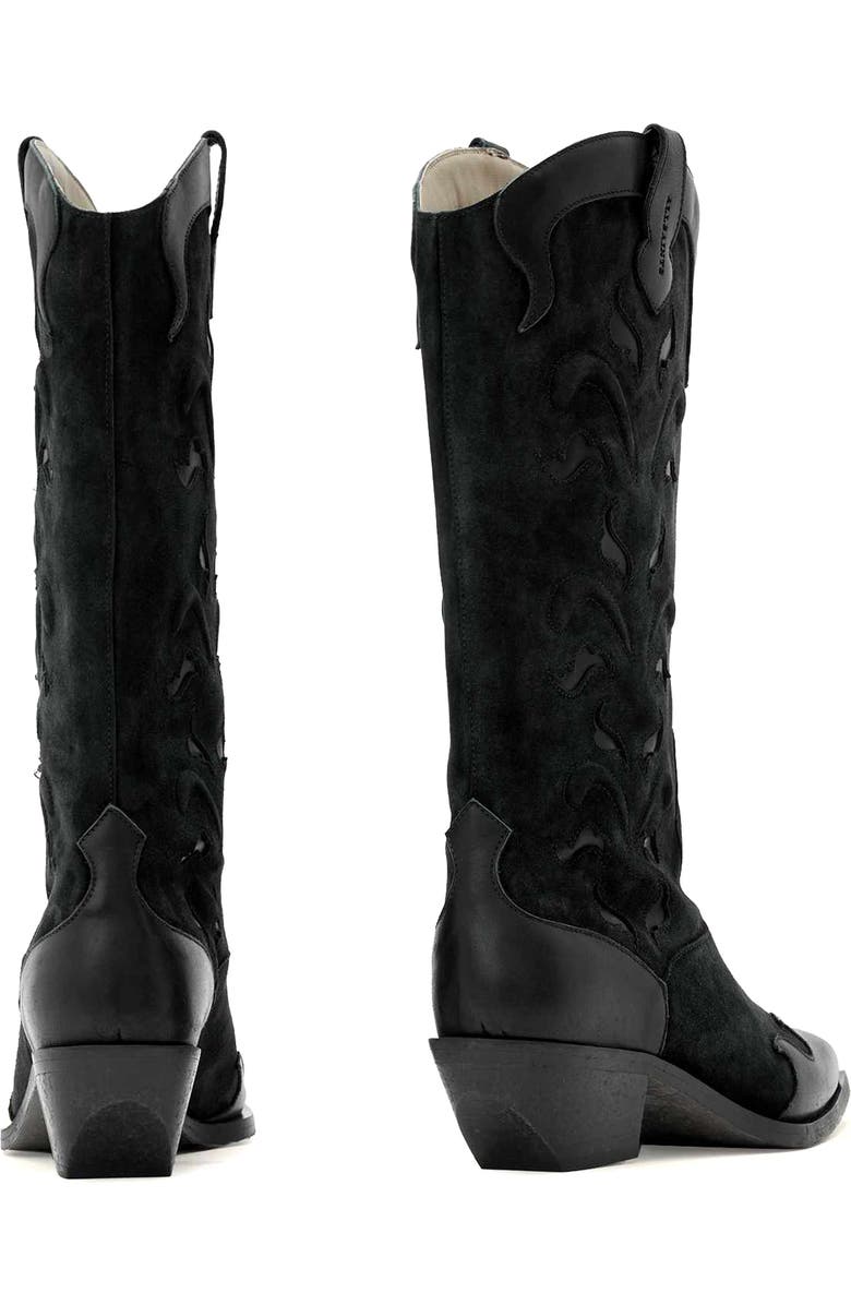 AllSaints Dolly Western Boot, Alternate, color, Black