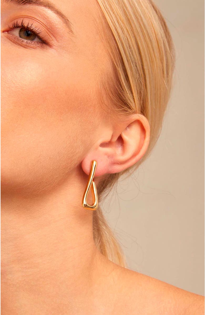 UNODE50 Wave Hoop Earrings, Alternate, color, Gold