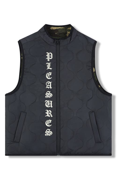 Pleasures Felis Reversible Vest In Black