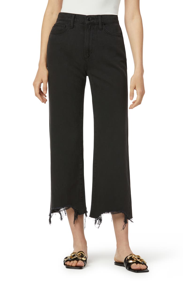 Joe's The Blake High Waist Destroyed Hem Crop Wide Leg Jeans, Main, color, 