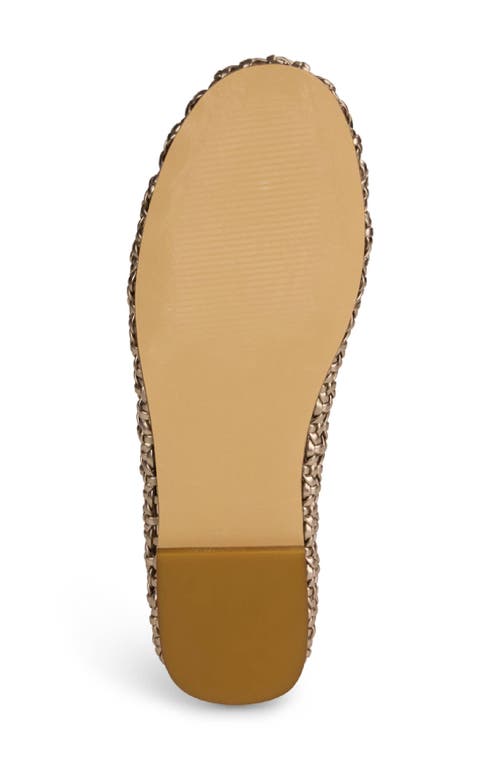 Yosi Samra Sadie Ankle Wrap Flat In Gold
