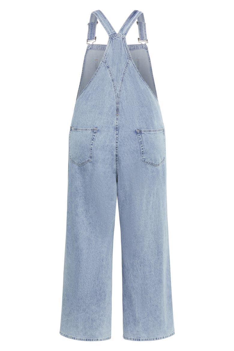 Straight Leg Overalls, Alternate, color, LIGHT DENIM