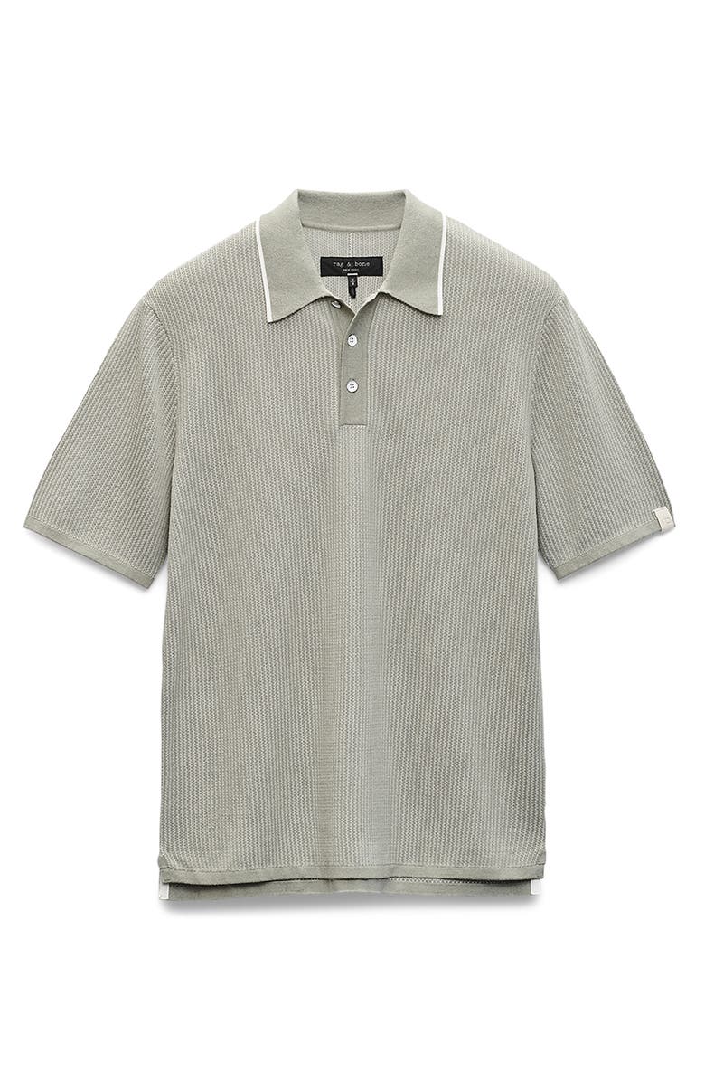 rag & bone Harvey Relaxed Polo, Alternate, color, Grey