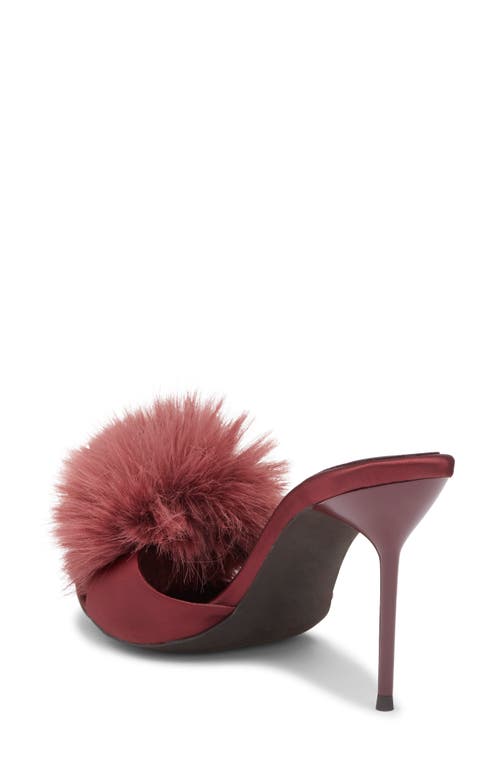 Jeffrey Campbell Shopaholic Faux Fur Pom Slide Sandal