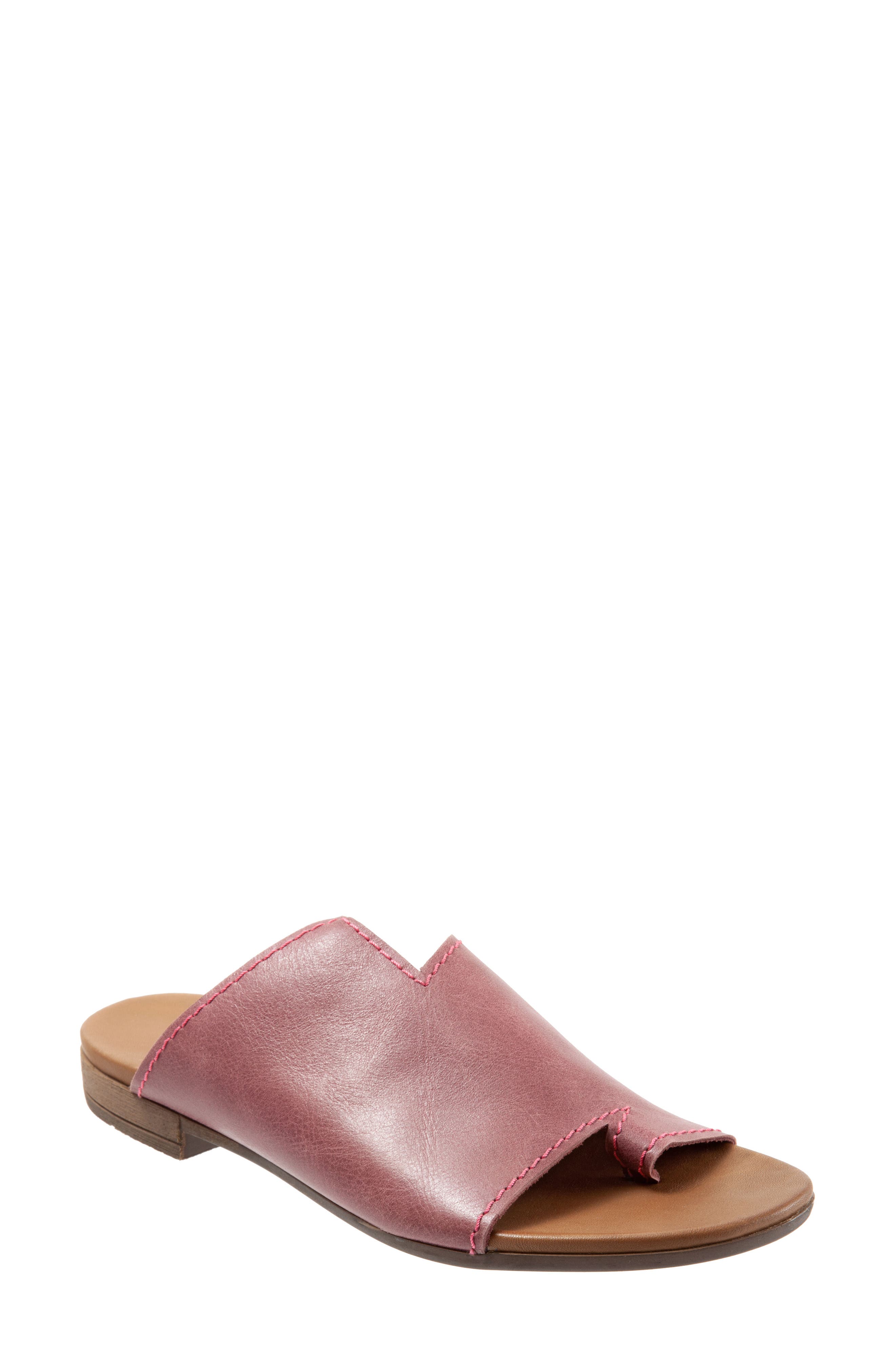 Tulla Slide Sandal, Main, color, BORDEAUX LEATHER