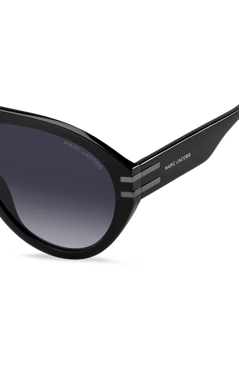Marc Jacobs 58mm Pilot Sunglasses, Alternate, color, Black Dark Ruthenium