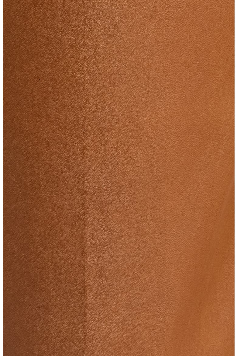 The Slim Palazzo Leather Pants, Alternate, color, CAMEL