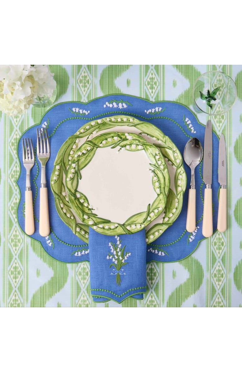 Mrs. Alice Lily of the Valley Dinner Plate, Alternate, color, Green