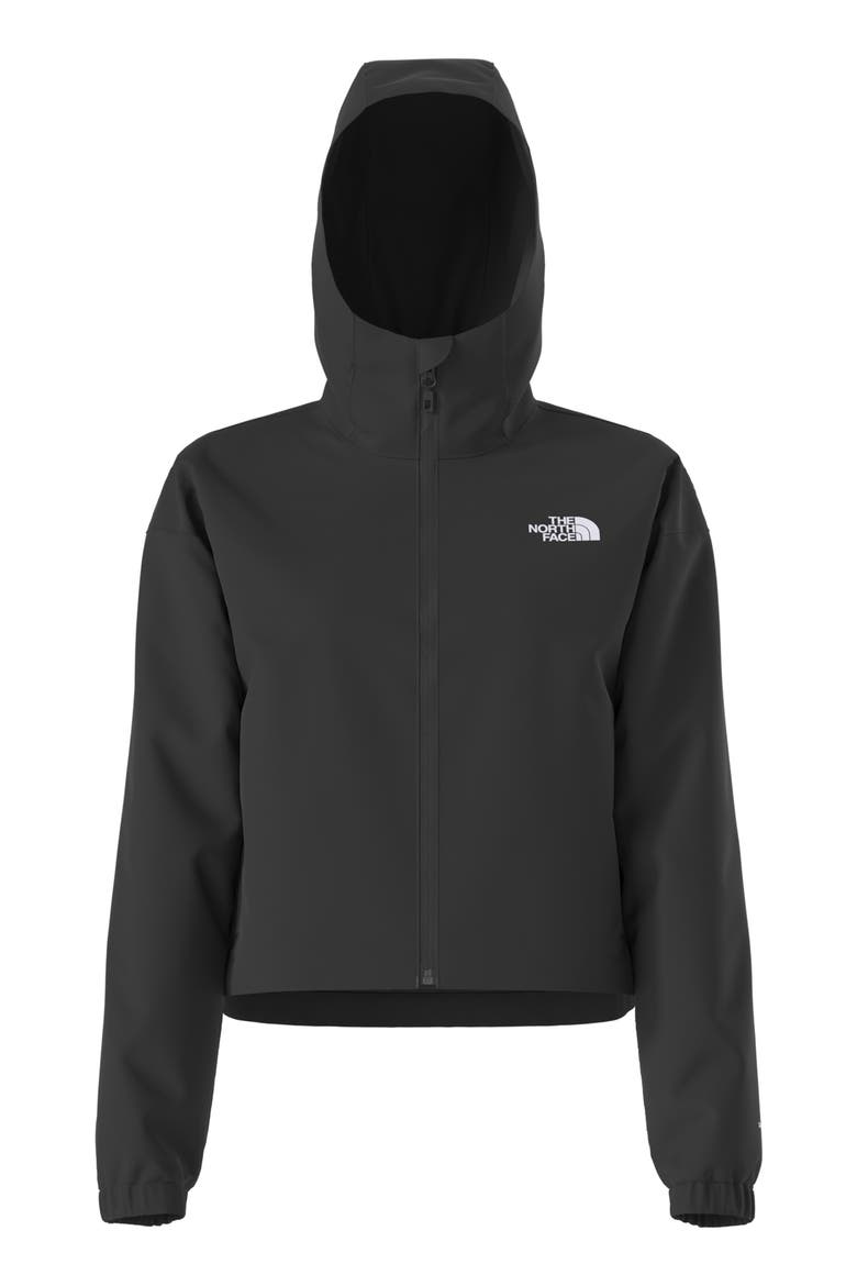 Quest Mono Waterproof Hooded Crop Jacket, Alternate, color, TNF BLACK