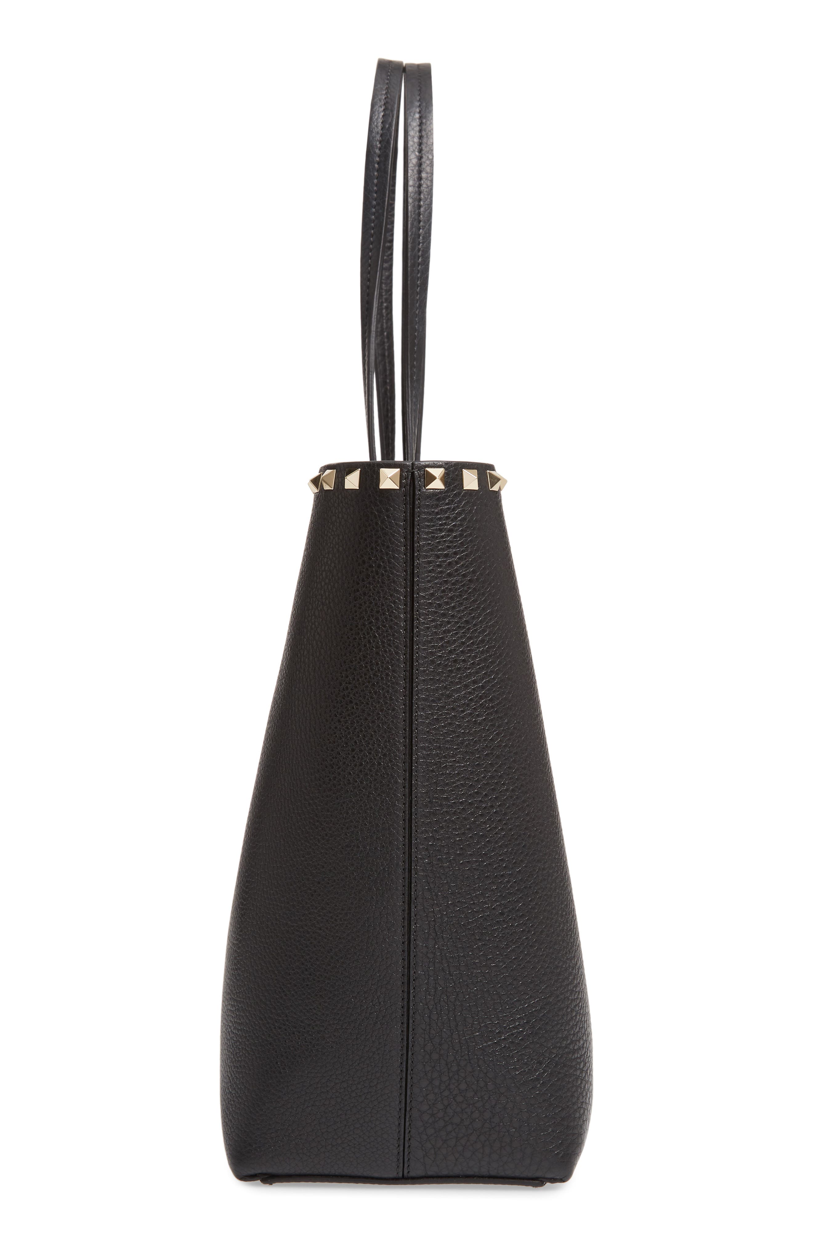 Valentino Garavani Rockstud Leather Tote, Alternate, color, 