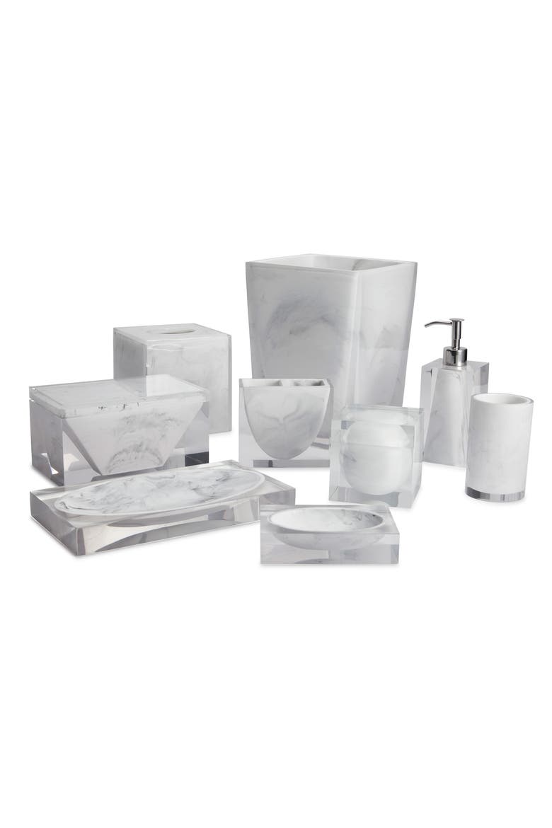 Ducale Toothbrush Holder, Alternate, color, WHITE/ BLACK